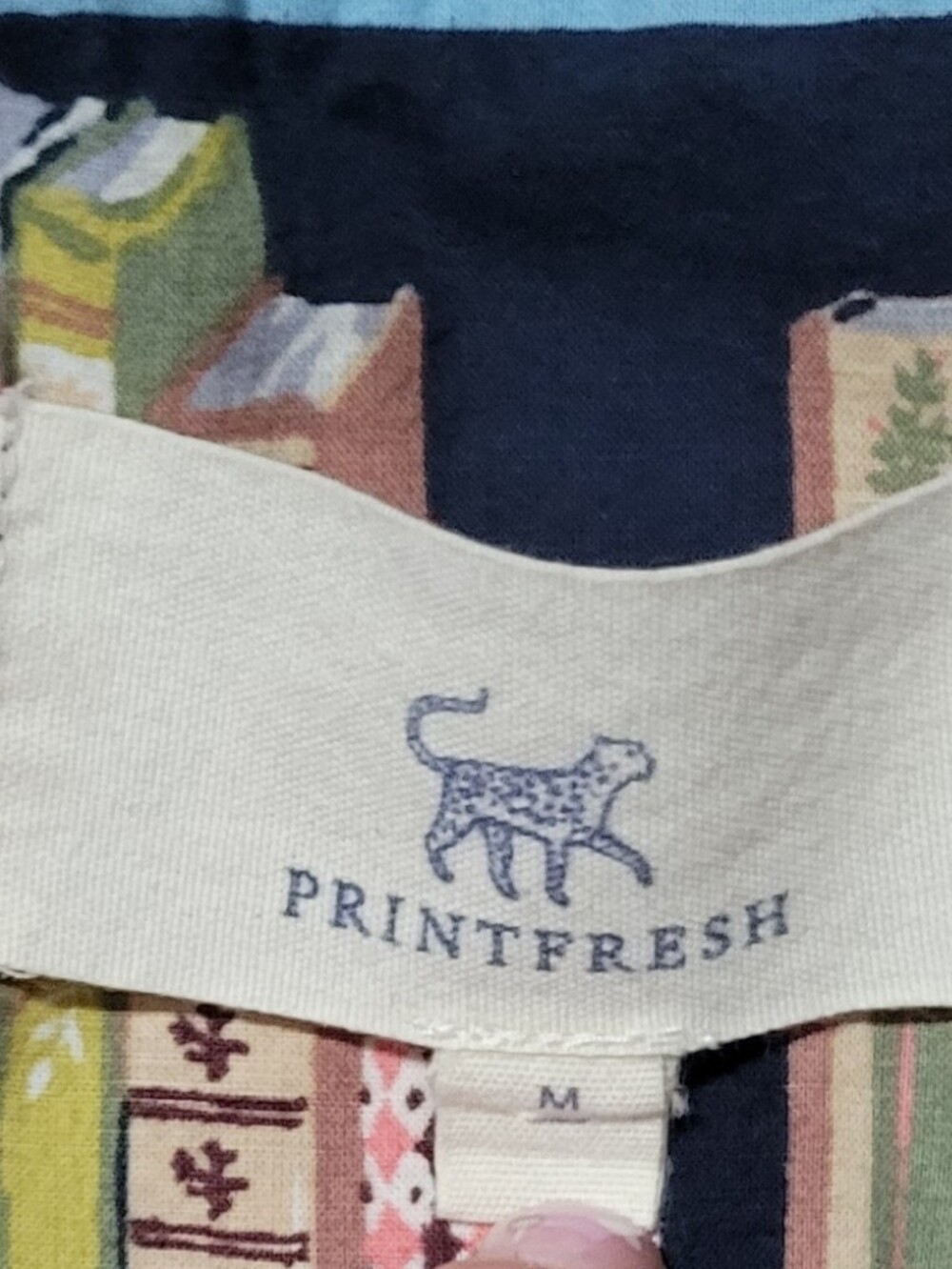 Print Fresh Hidden Library Cat Pajama Set - Picture 6 of 7